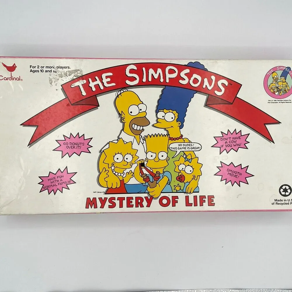 1990 The Simpsons Mystery Life Game by Cardinal, Not Complete!